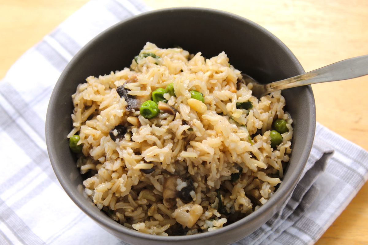 Ανατολίτικο ρύζι με μανιτάρια και σπανάκι - iCooktoHeal Υγιεινές συνταγές για υγιείς ανθρώπους