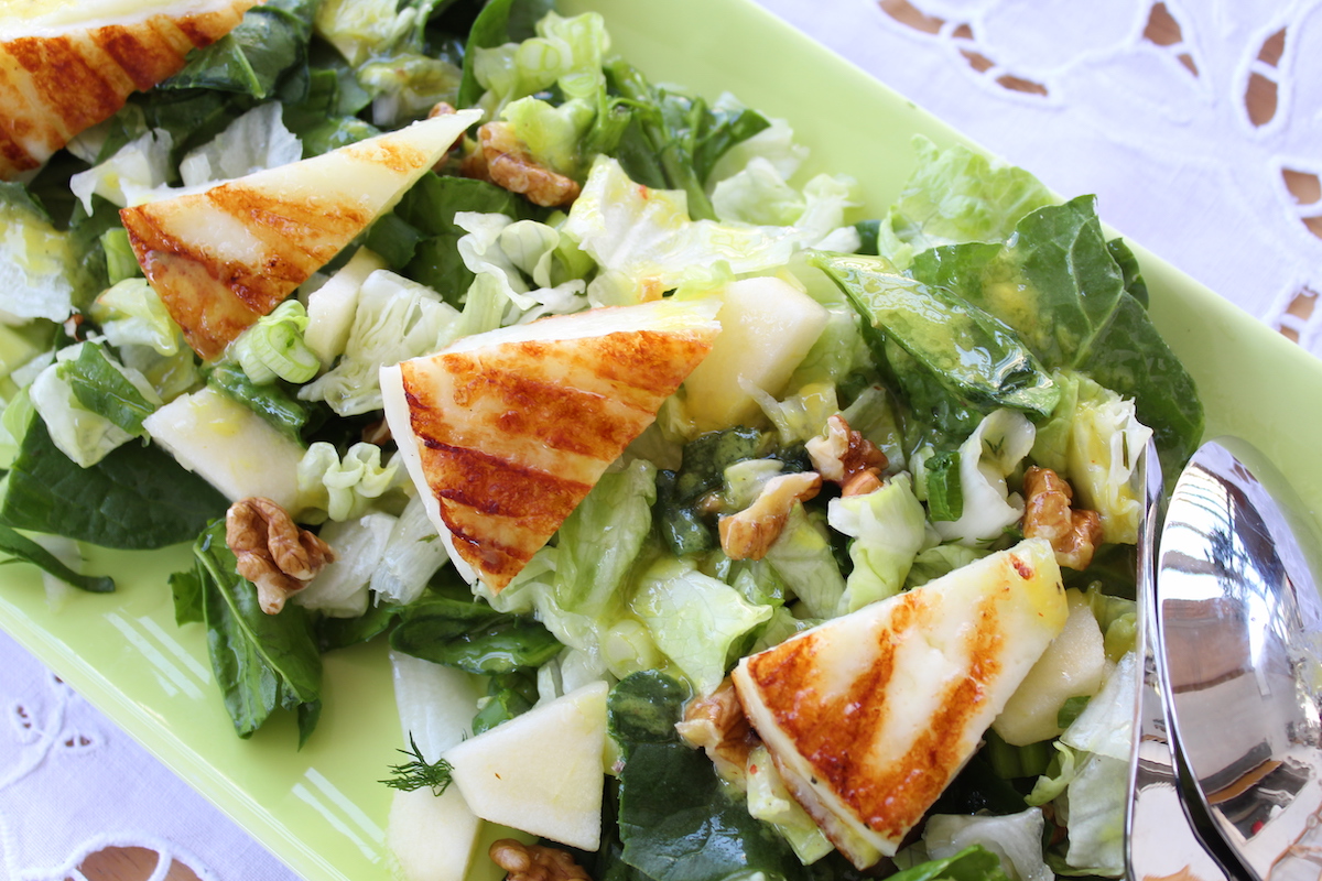 Πράσινη σαλάτα με ταλαγάνι και μήλο - iCooktoHeal Υγιεινές συνταγές για υγιείς ανθρώπους