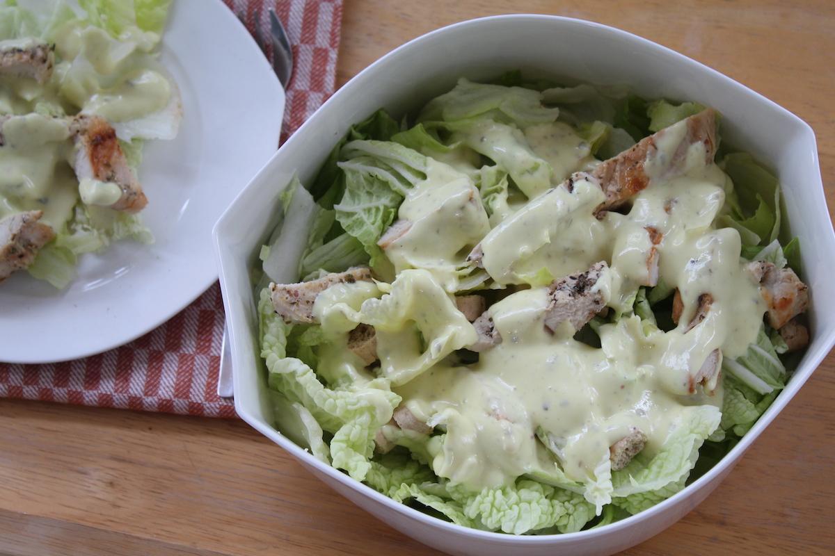 Light caesar salad - iCooktoHeal Υγιεινές συνταγές για υγιείς ανθρώπους