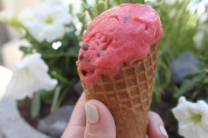 παγωτό γιαούρτι με φράουλες