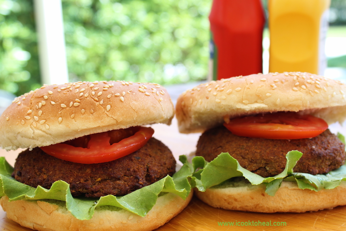 Vegan burgers σπιτικά - iCooktoHeal Υγιεινές συνταγές για υγιείς ανθρώπους