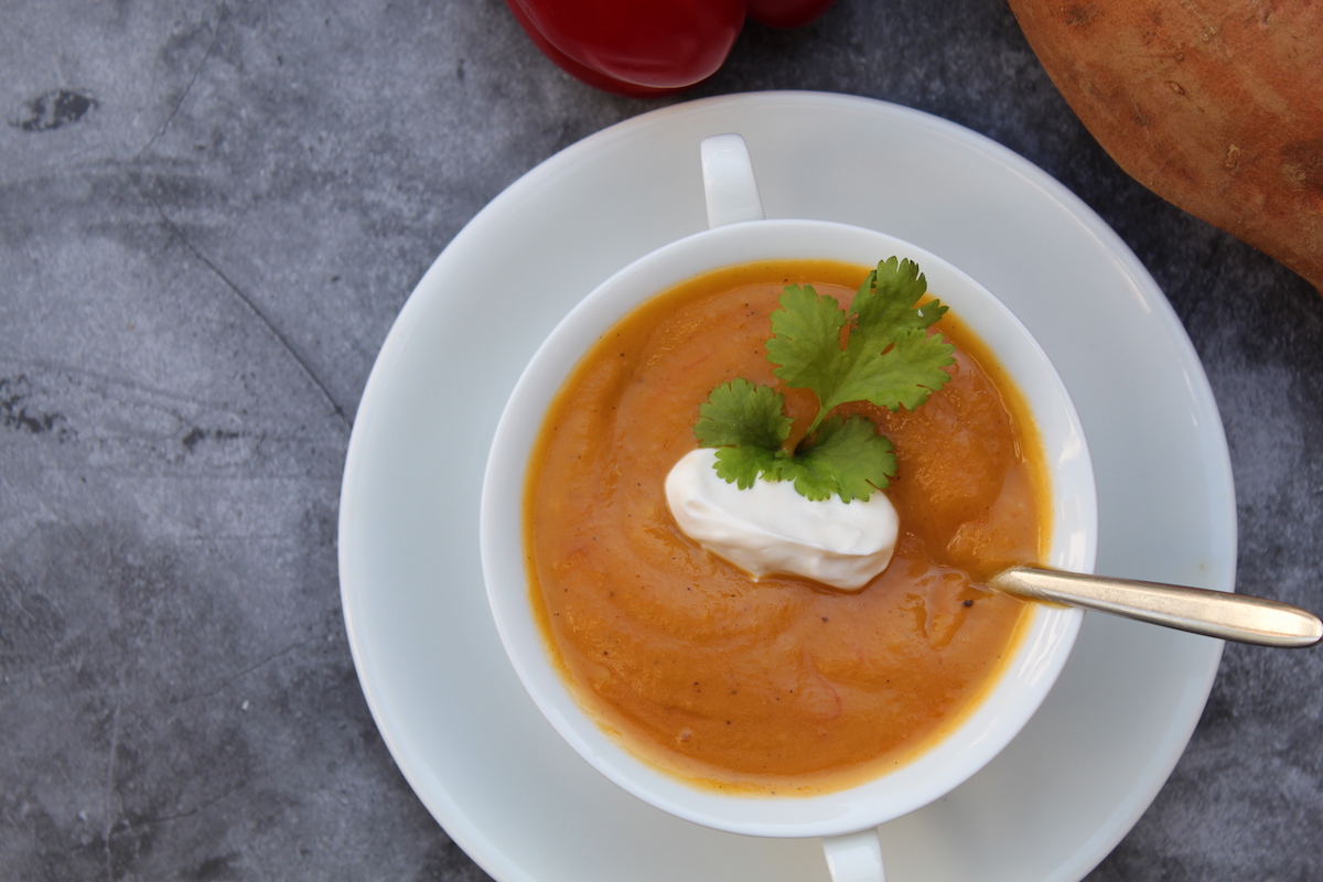 Σούπα με κόκκινη πιπεριά και γλυκοπατάτα - iCooktoHeal Υγιεινές συνταγές για υγιείς ανθρώπους
