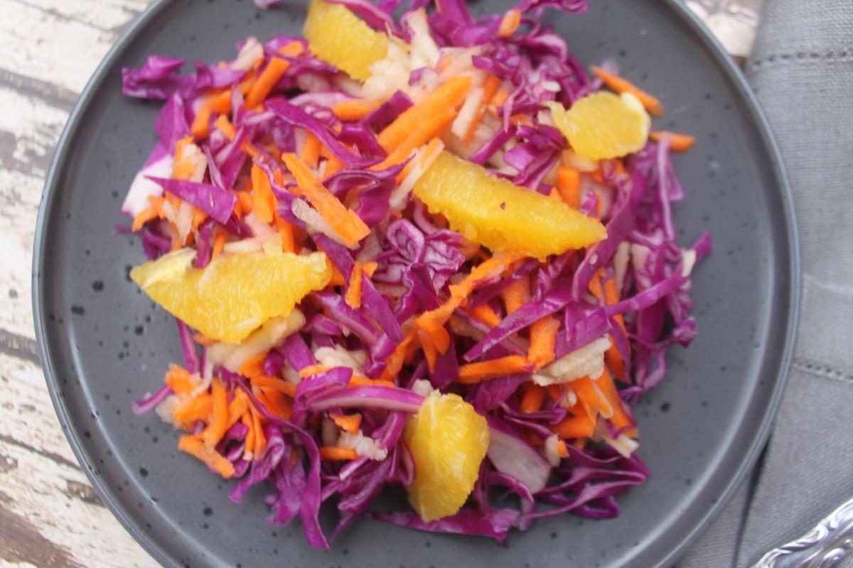 Σαλάτα με μωβ λάχανο και πορτοκάλια - iCooktoHeal Υγιεινές συνταγές για υγιείς ανθρώπους