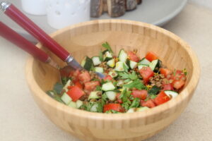 Μεσογειακή σαλάτα με φακές