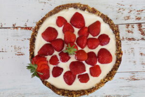 Τάρτα φράουλας χωρίς ζάχαρη