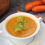 Βελουτέ σούπα γλυκοπατάτας με καρότα