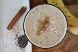 Vegan smoothie με ταχίνι και μπανάνα - iCooktoHeal Υγιεινές συνταγές για υγιείς ανθρώπους